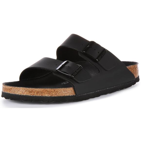 BIRKENSTOCK MEN\'S ARIZONA TRIPLES BLACK, BIRKO FLOR SLIPPERS, TRIPLES BLACK, 7.5 main image 2
